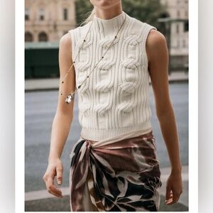 Zara CABLE KNIT VEST